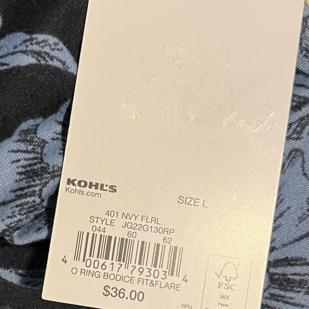 Sundress, SO brand, L, Blue floral - Picture 4 of 4